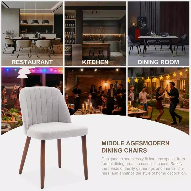 Chaises de salle à manger, chaises de cuisine rembourrées, chaise d'appoint en tissu pour cuisine, salle à manger, restaurant
