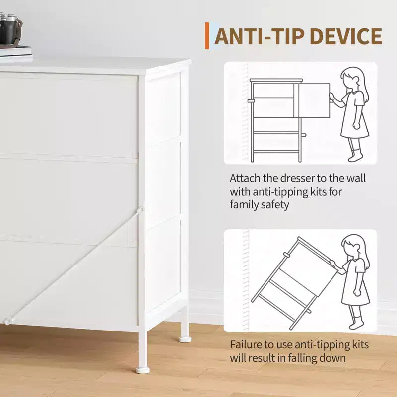 Meuble TV de 70 po avec 12 tiroirs en tissu et station de recharge, long meuble de divertissement pour téléviseur jusqu'à 80 po, table console multimédia pour salon