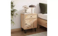 Vintage Nightstand LED/Night Light Drawer Storage Door Cabinet Solid Wood 18.00 (N758P194731X)