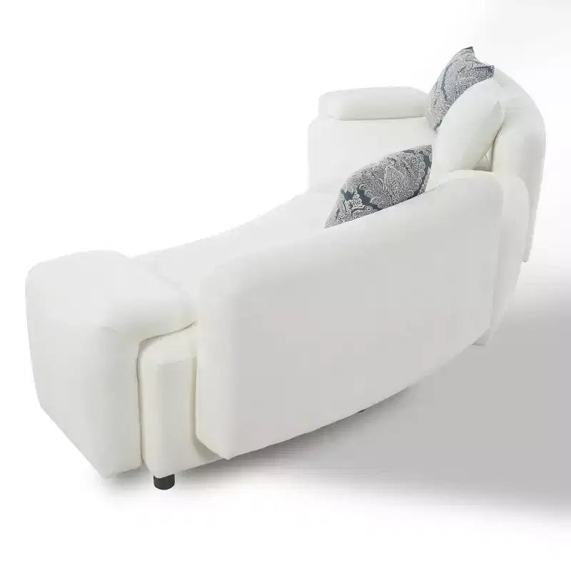 Canapé 4 places incurvé moderne Christopher Knight Home Alvis 122 en tissu rembourré avec 3 coussins