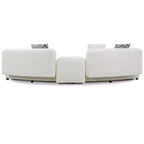 Canapé 4 places incurvé moderne Christopher Knight Home Alvis 122 en tissu rembourré avec 3 coussins