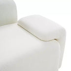 Canapé 4 places incurvé moderne Christopher Knight Home Alvis 122 en tissu rembourré avec 3 coussins