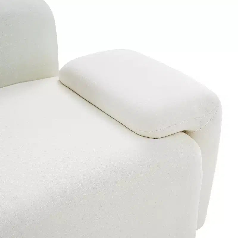 Canapé 4 places incurvé moderne Christopher Knight Home Alvis 122 en tissu rembourré avec 3 coussins