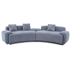 Canapé 4 places incurvé moderne Christopher Knight Home Alvis 122 en tissu rembourré avec 3 coussins