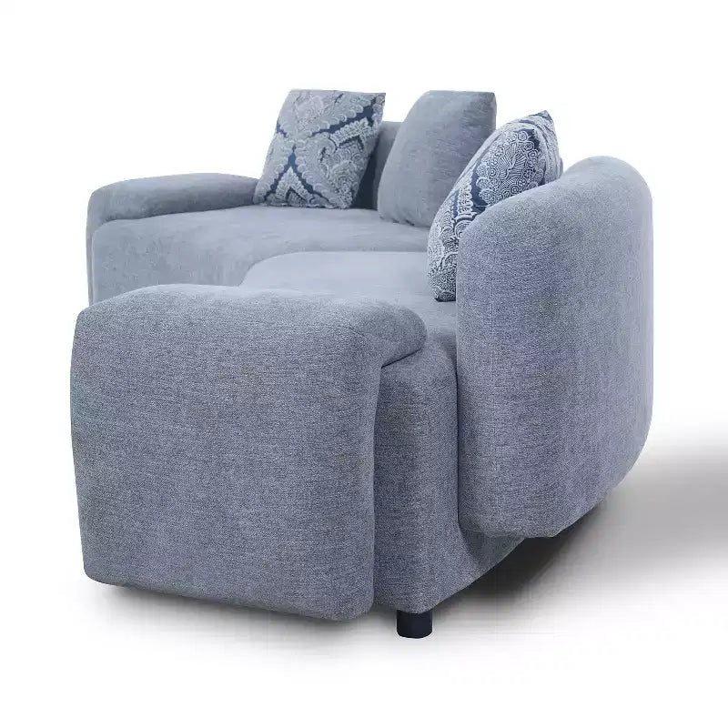 Canapé 4 places incurvé moderne Christopher Knight Home Alvis 122 en tissu rembourré avec 3 coussins