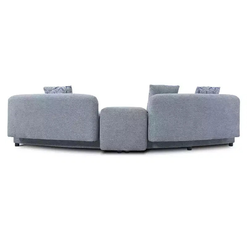 Canapé 4 places incurvé moderne Christopher Knight Home Alvis 122 en tissu rembourré avec 3 coussins