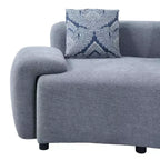 Canapé 4 places incurvé moderne Christopher Knight Home Alvis 122 en tissu rembourré avec 3 coussins