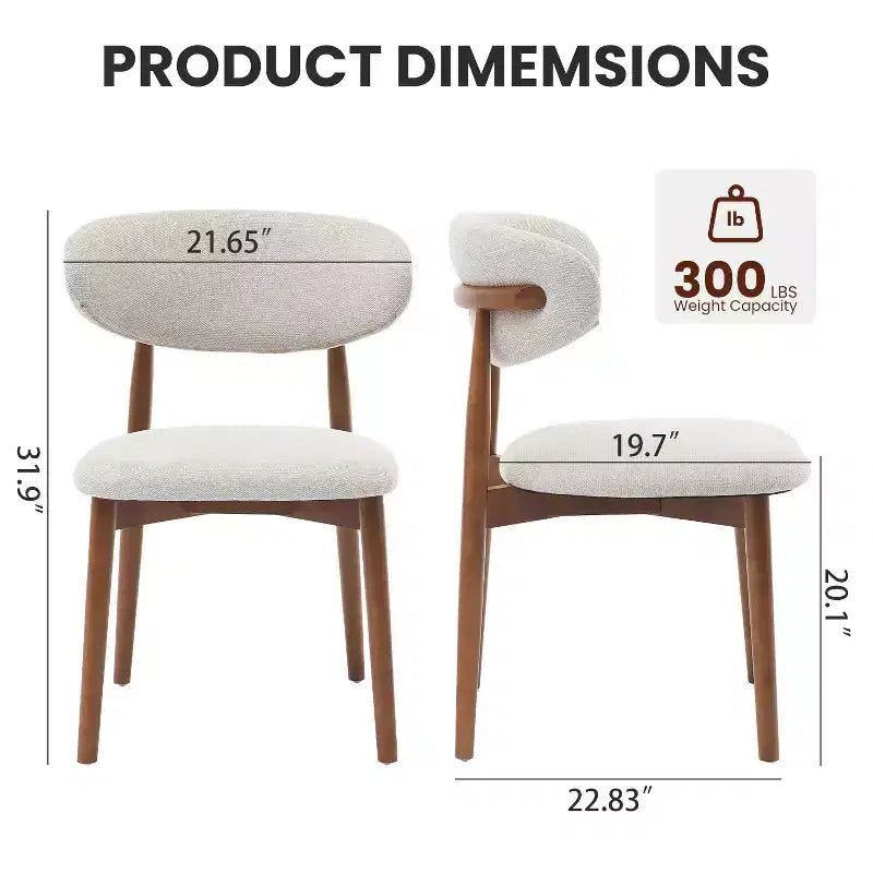 Chaises de salle à manger modernes du milieu du siècle, style ferme, pieds en bois, pour cuisine, salle à manger