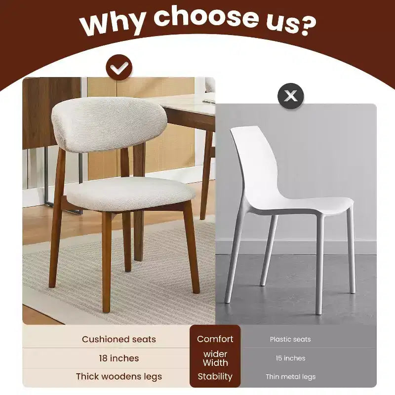 Chaises de salle à manger modernes du milieu du siècle, style ferme, pieds en bois, pour cuisine, salle à manger