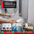 Distributeur d'essuie-tout mural grande capacité en acier inoxydable – Porte-serviettes pour salles de bain et cuisines – Distributeur commercial pouvant contenir 400 serviettes