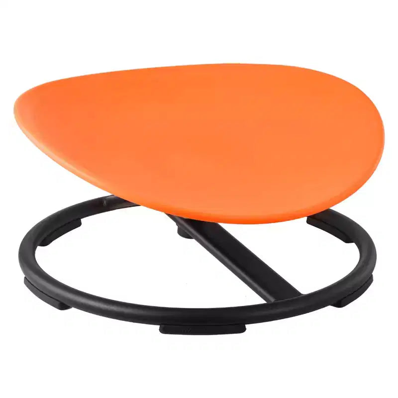 VEVOR Kids Swivel Chair, 220 lbs Capacity, Autistic Kids Sensory Toy Seat with Non-Slip Metal Base, Round Shape Toddler Sit & Spin Seat, Orange