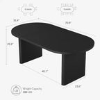 Coolmee 70.8 Table à manger ovale de style campagnard pour 6-8 personnes, table de cuisine avec base en bois épais pour appartements et repas de famille