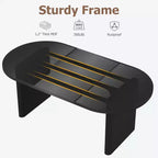 Coolmee 70.8 Table à manger ovale de style campagnard pour 6-8 personnes, table de cuisine avec base en bois épais pour appartements et repas de famille
