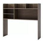 Costway Étagère de bureau à 3 niveaux avec 6 compartiments, organiseur de bureau pour ordinateur, Marron rustique/Gris/Naturel/Blanc/Beige