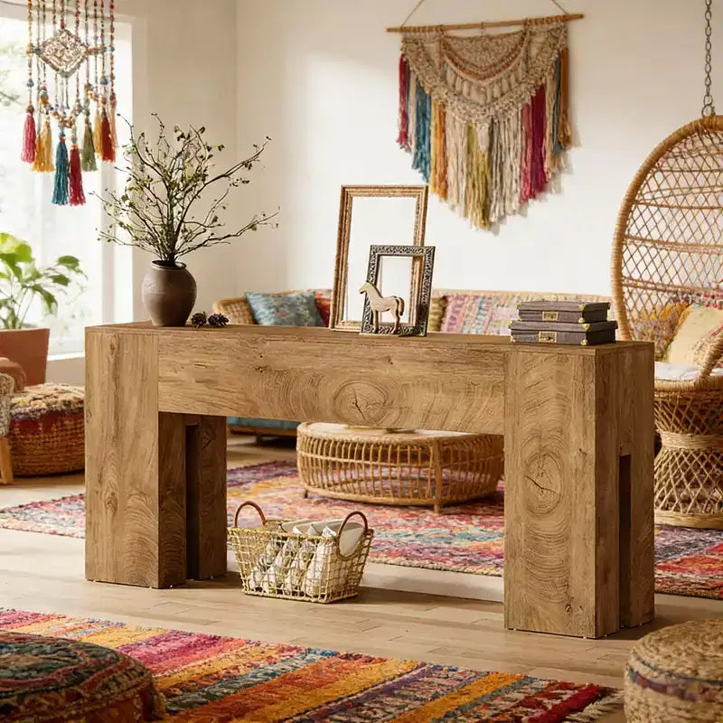 Console de style rustique en bois GDFStudio Janis