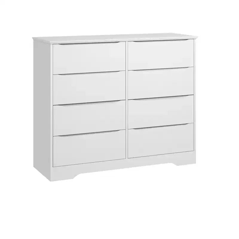 Commode en bois à 8 tiroirs – Grande commode moderne, rangement profond, plateau large pour chambre à coucher, salon, couloir, chambre d'enfant