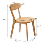 Chaises de salle à manger GDFStudio Dalton Mid Century Modern en bois massif avec dossier incurvé ergonomique (lot de 2)