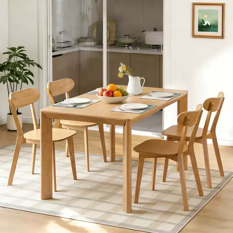 Chaises de salle à manger GDFStudio Dalton Mid Century Modern en bois massif avec dossier incurvé ergonomique (lot de 2)