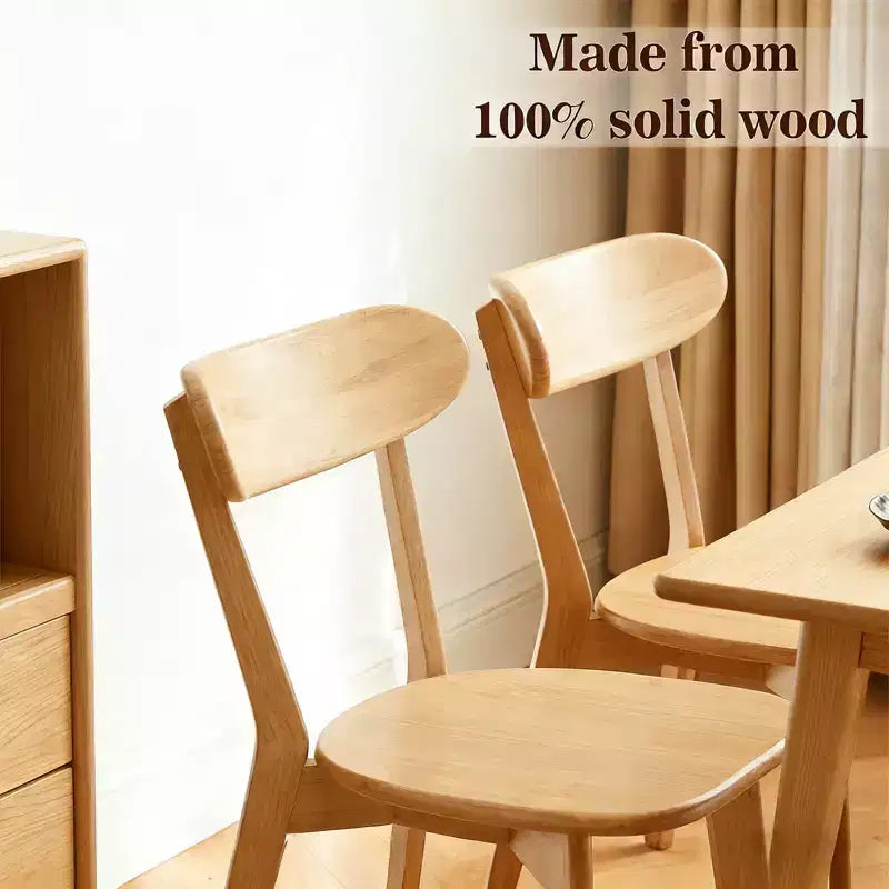 Chaises de salle à manger GDFStudio Dalton Mid Century Modern en bois massif avec dossier incurvé ergonomique (lot de 2)