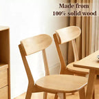 Chaises de salle à manger GDFStudio Dalton Mid Century Modern en bois massif avec dossier incurvé ergonomique (lot de 2)