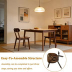 Chaises de salle à manger GDFStudio Dalton Mid Century Modern en bois massif avec dossier incurvé ergonomique (lot de 2)