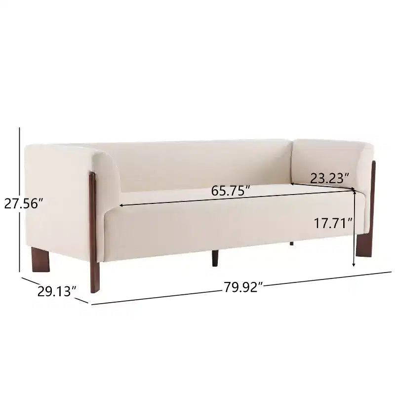 Canapé rembourré moderne en bois 3 places Christopher Knight Home Patcharee 80