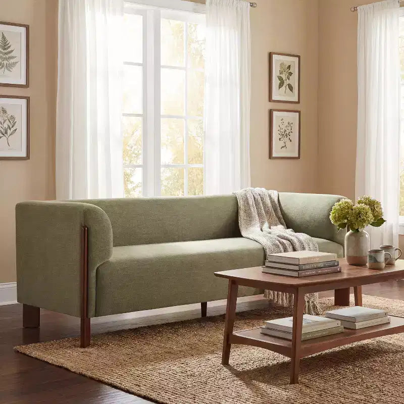 Canapé rembourré moderne en bois 3 places Christopher Knight Home Patcharee 80