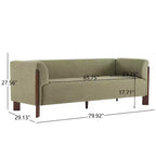 Canapé rembourré moderne en bois 3 places Christopher Knight Home Patcharee 80