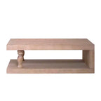Table basse GDFStudio Peggie en bois de style rustique avec étagère de rangement ouverte