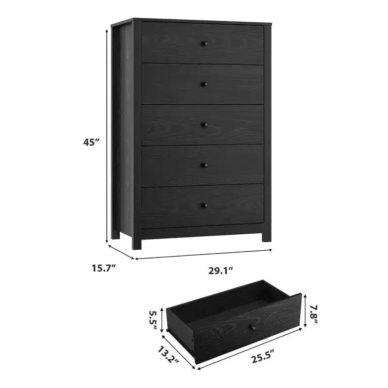 Commode simple et moderne pour chambre à coucher, commode de rangement en bois avec tiroirs profonds pour salon, couloir, entrée