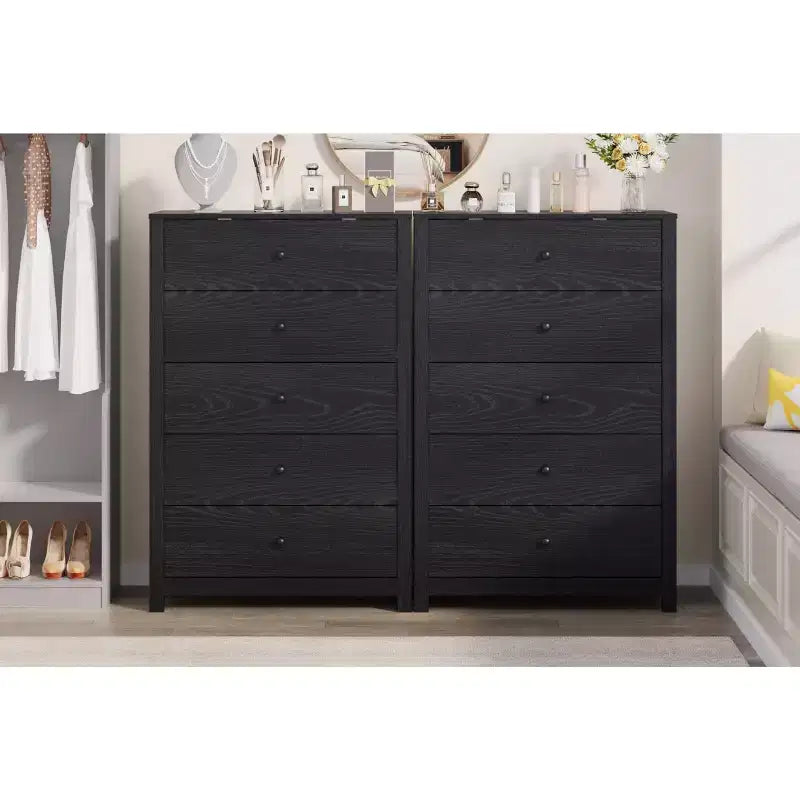 Commode simple et moderne pour chambre à coucher, commode de rangement en bois avec tiroirs profonds pour salon, couloir, entrée