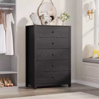 Commode simple et moderne pour chambre à coucher, commode de rangement en bois avec tiroirs profonds pour salon, couloir, entrée