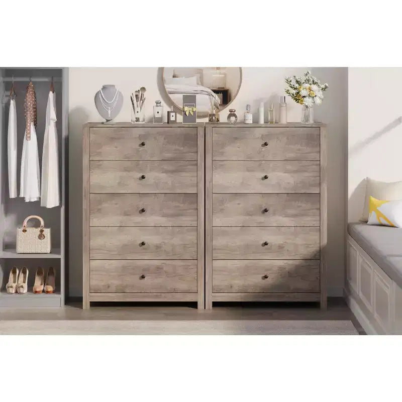 Commode simple et moderne pour chambre à coucher, commode de rangement en bois avec tiroirs profonds pour salon, couloir, entrée