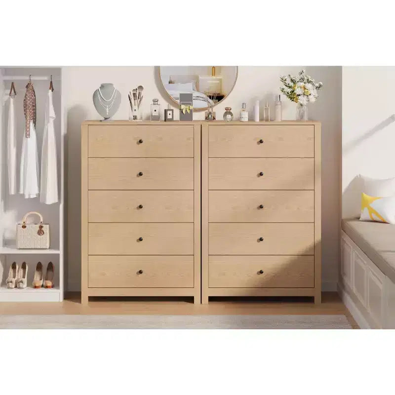 Commode simple et moderne pour chambre à coucher, commode de rangement en bois avec tiroirs profonds pour salon, couloir, entrée