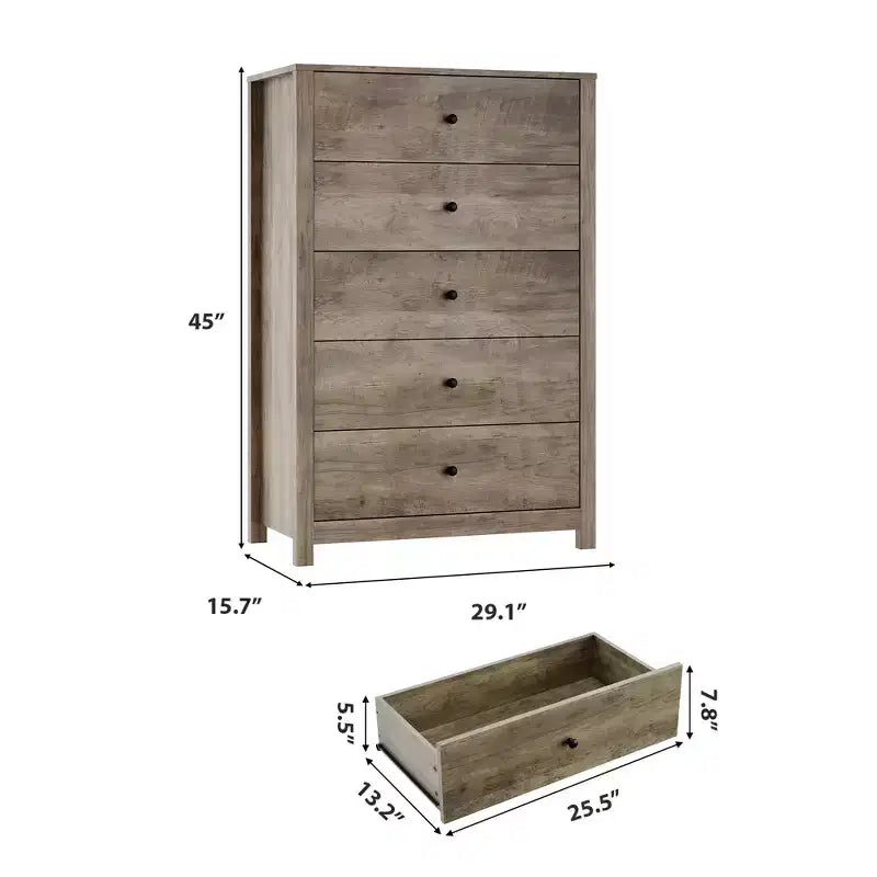 Commode simple et moderne pour chambre à coucher, commode de rangement en bois avec tiroirs profonds pour salon, couloir, entrée