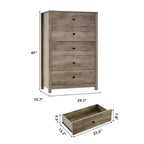 Commode simple et moderne pour chambre à coucher, commode de rangement en bois avec tiroirs profonds pour salon, couloir, entrée