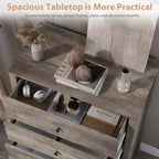 Commode simple et moderne pour chambre à coucher, commode de rangement en bois avec tiroirs profonds pour salon, couloir, entrée