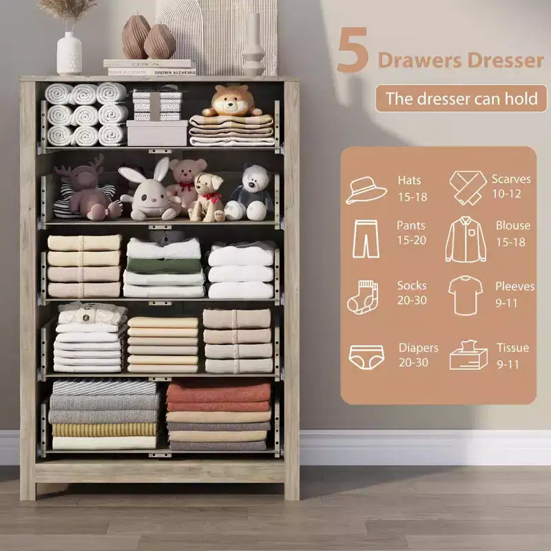 Commode simple et moderne pour chambre à coucher, commode de rangement en bois avec tiroirs profonds pour salon, couloir, entrée