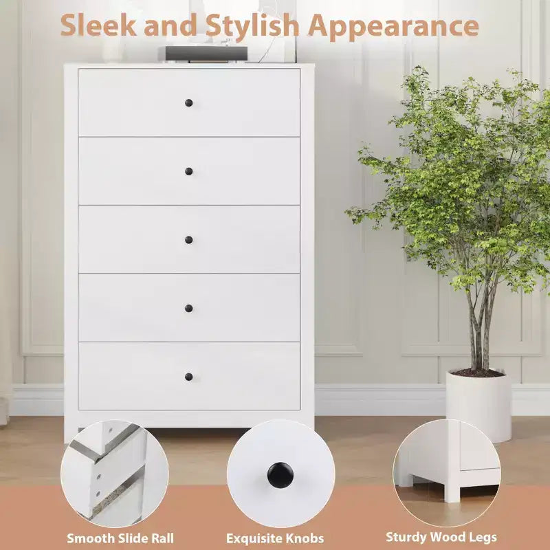 Commode simple et moderne pour chambre à coucher, commode de rangement en bois avec tiroirs profonds pour salon, couloir, entrée