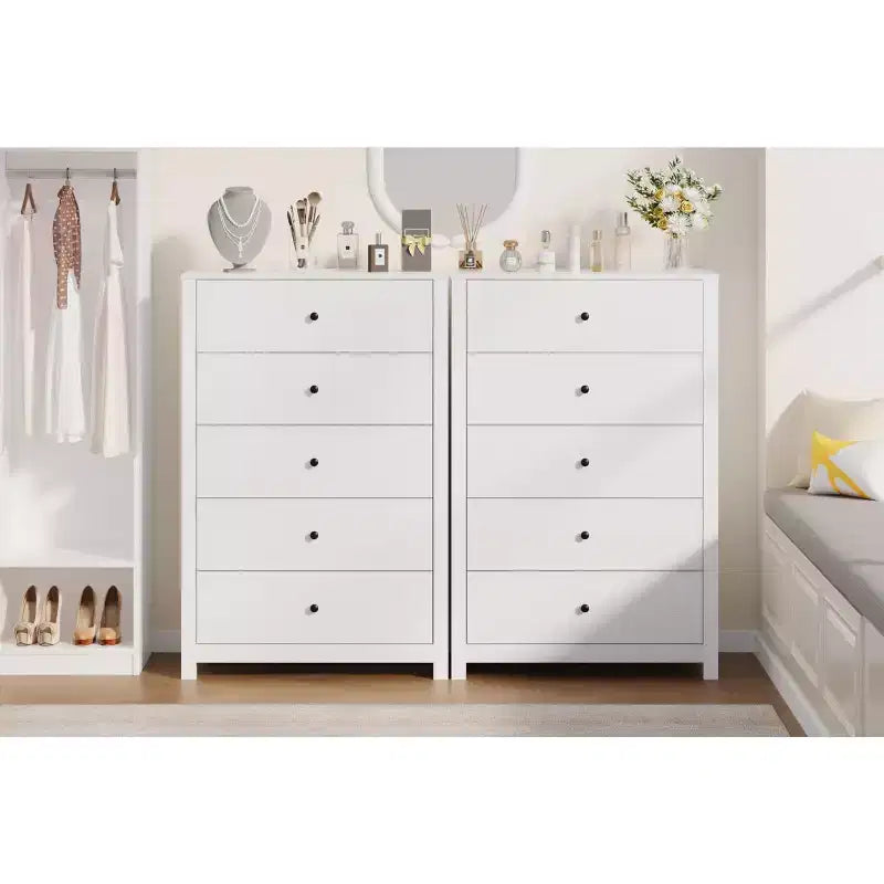 Commode simple et moderne pour chambre à coucher, commode de rangement en bois avec tiroirs profonds pour salon, couloir, entrée