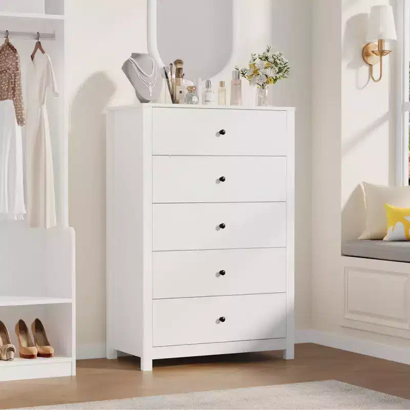 Commode simple et moderne pour chambre à coucher, commode de rangement en bois avec tiroirs profonds pour salon, couloir, entrée