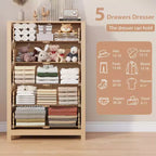 Commode simple et moderne pour chambre à coucher, commode de rangement en bois avec tiroirs profonds pour salon, couloir, entrée