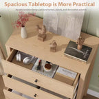 Commode simple et moderne pour chambre à coucher, commode de rangement en bois avec tiroirs profonds pour salon, couloir, entrée