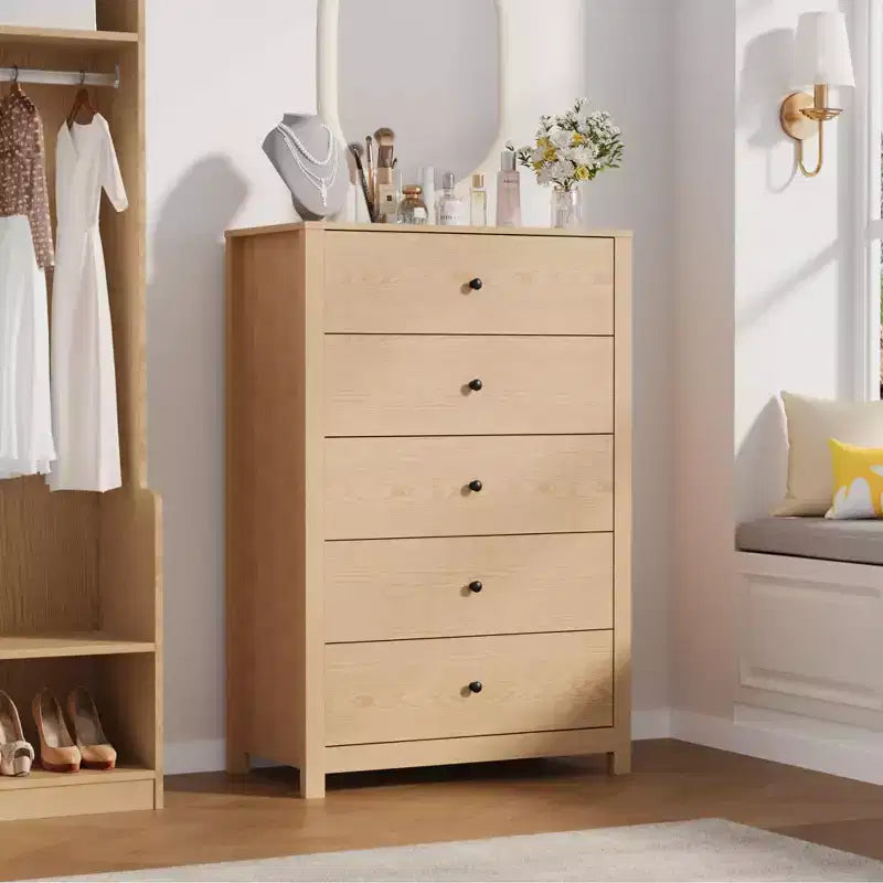 Commode simple et moderne pour chambre à coucher, commode de rangement en bois avec tiroirs profonds pour salon, couloir, entrée