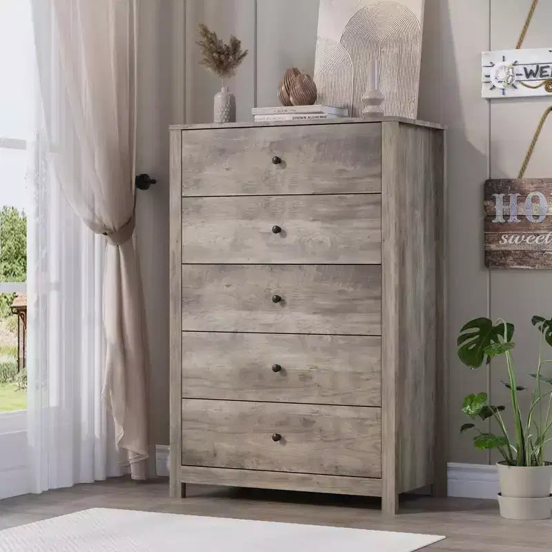 Commode simple et moderne pour chambre à coucher, commode de rangement en bois avec tiroirs profonds pour salon, couloir, entrée