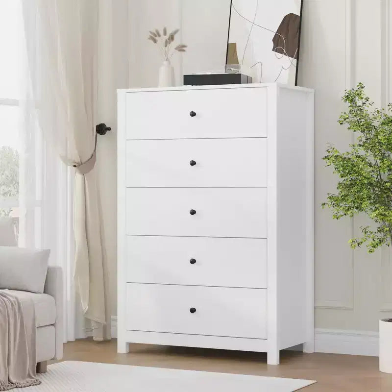 Commode simple et moderne pour chambre à coucher, commode de rangement en bois avec tiroirs profonds pour salon, couloir, entrée