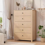 Modern Simply Chest of Drawers Dresser for Bedroom, Wood Storage Dresser with Deep Drawers for Living Room Hallway Entryway
