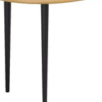 HomeRoots Table à manger ovale en bois massif 67 po, naturel et noir
