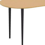 HomeRoots Table à manger ovale en bois massif 67 po, naturel et noir