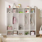 Vestiaire à 5 sections avec 10 casiers et crochets - Organisateur de rangement spacieux pour enfants, salle de classe, crèche, maternelle